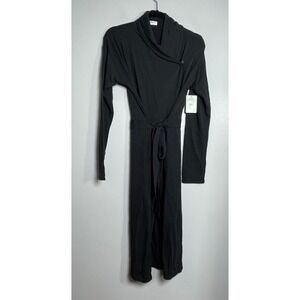 TOMMY JOHN SST Long Robe Small Black NEW Lounge Second Skin Comfort Pockets